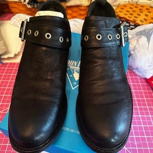 Fluevog Althea Biblio Buckle Shoe Slip On Black Size 11